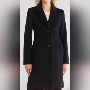 Fleurette Studio Notch Lapel Wool Blend Coat Size 14